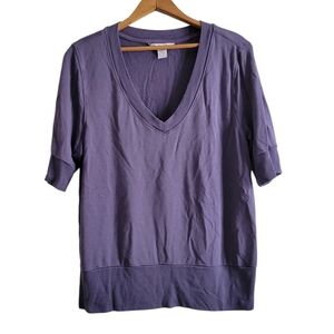 ATHLETA Step Forward Sweatshirt Tee Large Purple